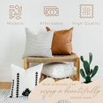 thumbnail image 3 of Woven Nook Decorative Throw Pillow Covers, 100% Cotton with Faux Leather, Amaro Set, Pack of 4 (22'' x 22''), 3 of 3