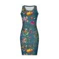 thumbnail image 5 of Viikei Womens Dresses Plus Size Clearance,Women's Classic A-Line Short Sleeve Dress,Women Casual Bodycon Printde Ribbed Sleeveless Tank Round Neck Camisole Dress Navy S, 5 of 5