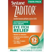 ZADITOR Antihistamine Eye Drops, Allergy Symptom Relief, 5 ml, Twin Pack
