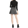 thumbnail image 4 of MODA NOVA Juniors Faux Suede Button Front A-Line Mini Skirt, 4 of 5