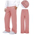 thumbnail image 4 of Boys Girls Sweatpants Athletic Soft Elastic Waist Joggers Sweat Pants with Pockets Pink Pants Kids Girls Pants Size 9-10 Years, 4 of 9
