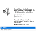 thumbnail image 2 of Rear Left Power Window Regulator and Motor Assembly - Compatible with 2002 - 2006 Nissan Altima Sedan 4-Door 2003 2004 2005, 2 of 2