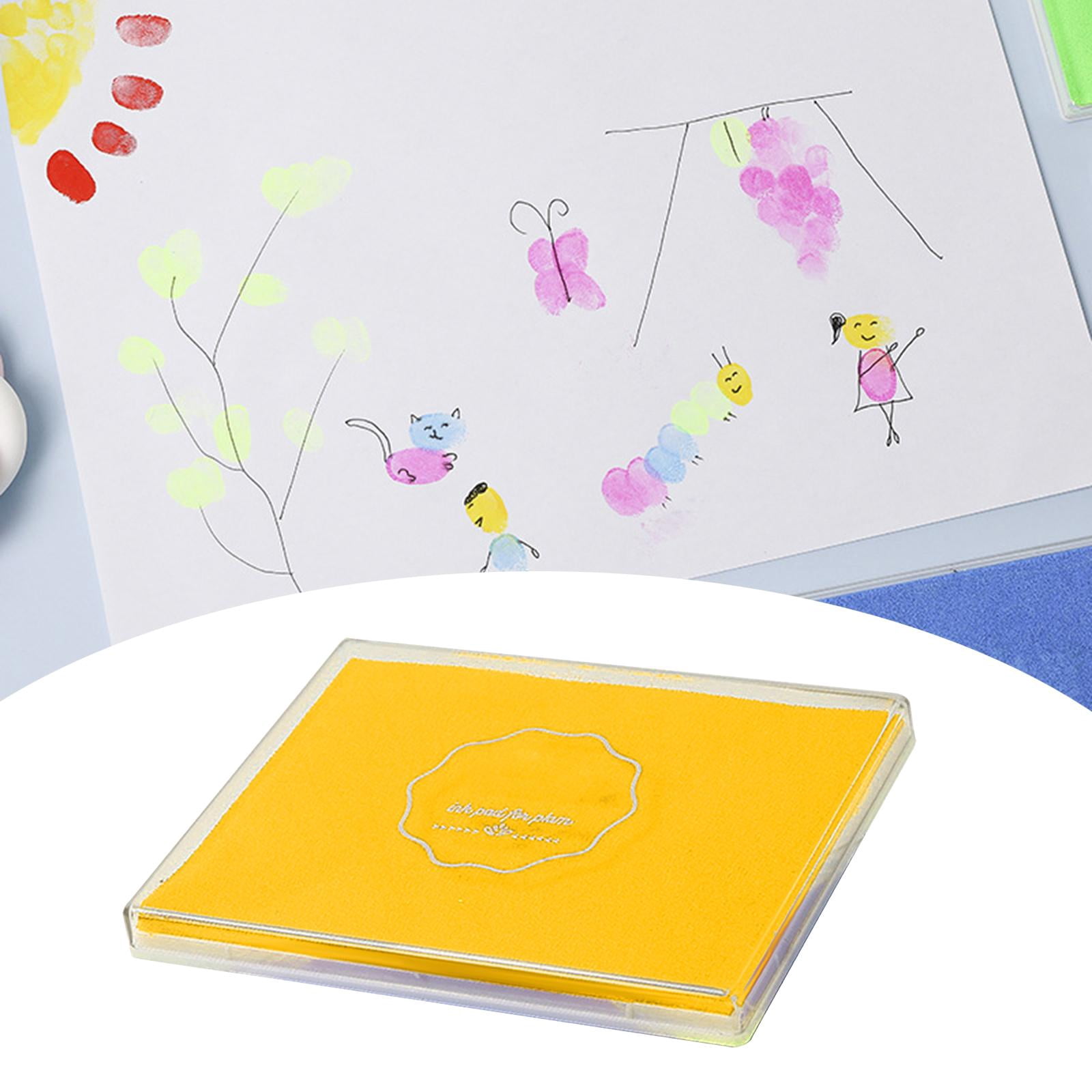 Milageto 4x Ink Pads DIY Card Making Painting Washable Embossing Arts Stamps Ink Pad for Wedding Decor Finger Paint Journals Poster Greeting Cards 4 Pcs