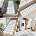 thumbnail image 6 of Grey White Buffalo Check 2x6 Kitchen Runner Rug, Farmhouse Plaid Modern Geometric Non-Skid Rubber Backing Large Rectangle Rugs - Living Room Bedroom Home Office, Indoor Floor Mat Carpets Washable Rug, 6 of 9