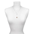 thumbnail image 3 of Delight Jewelry Goldtone Translucent Brown Center with Clear Crystals Spinner Silver tone Elegant Infinity Lariat Necklace, 3 of 4