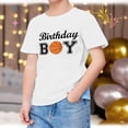 thumbnail image 2 of T-shirts Garçons Été Manches Courtes Imprimé Basketball Tendance T-Shirt Blanc 6-7 Ans, 2 of 4