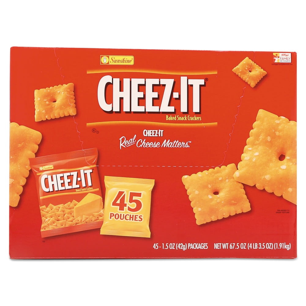 Sunshine 2410010201 1.5 oz. Pack Cheez-it Crackers - Original (45 /Carton)