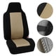 thumbnail image 3 of 2 uds fundas para asientos de coche, tela de malla, funda protectora para asiento delantero, funda para asiento de coche, juego completo con cinturón de seguridad integrado(beis + negro), 3 of 12