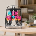 thumbnail image 2 of Six Seven Emojis Transparent Backpack Fashion Travel Backpack Laptop Backpack 16ch, 2 of 7