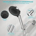 thumbnail image 2 of KINGTACK Shower Head with Handheld, 10 Spray Mode Shower Head with Filters, Remove Chlorine & Hard Water - Reduces Dry Itchy Skin, Chrome, 2 of 9
