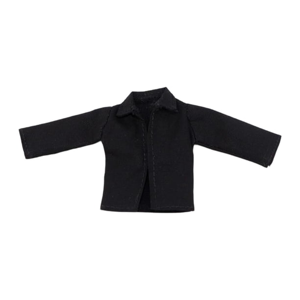 Figura de acción a escala 1/12, ropa para figura masculina y femenina de 6 pulgadas, miniatura informal Negro