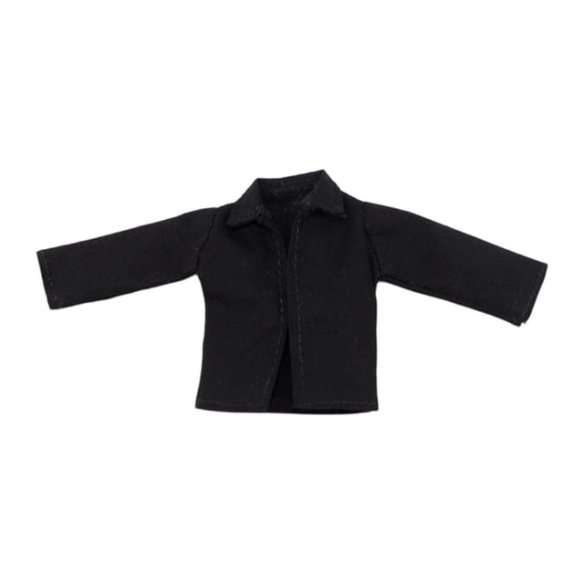 Figura de acción a escala 1/12, ropa coleccionable, accesorio de disfraz, camisa de color sólido Negro