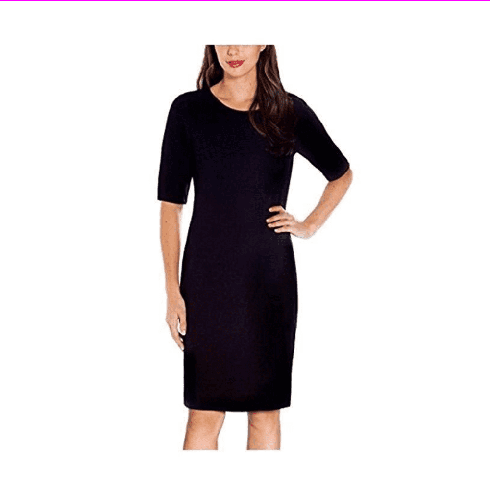 Mario Serrani Ladies' Knit Dress M/Solid Black - Walmart.com