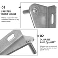 thumbnail image 3 of PAMINGONO 2Ud Bisagras Para Puerta De Congelador Profesional En Inoxidable Color Plata, 3 of 8