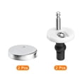 thumbnail image 3 of 2 Set Toilet Seat Hinge Fixings with 47mm/1.85" Base, for Fix Expanding Rubber Top Nuts Screws, 3 of 6