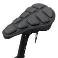 thumbnail image 5 of Black Mountain Bike Gel Seat Cover Thick Eva Sponge Bicycle Saddle Cover With Breathable Grooves Anti-Slip 26X16Cm, 5 of 9