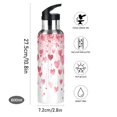 thumbnail image 5 of ALAZA Hearts Water Bottle Insulated Flask Stainless Steel Straw Lid 20 oz, 5 of 6