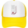 thumbnail image 2 of Hockey Stick in American Flag Mesh Back Trucker Cap Baseball Cap, 2 of 8