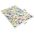 thumbnail image 4 of Colorful Cartoon Dinosaurs Scenery Pattern Blanket,Comfortable Soft Lamb Wool Throw Blanket,All Season,Warm Lightweight Blankets for Sofa Bed Couch Living Room Chair,40"x50", 4 of 4