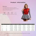 thumbnail image 7 of Miutii Womens Long Sleeve Sequins Checkered Racing Driver Dress Racer Jumpsuit Party Fancy Dress Up Red XXL, 7 of 7