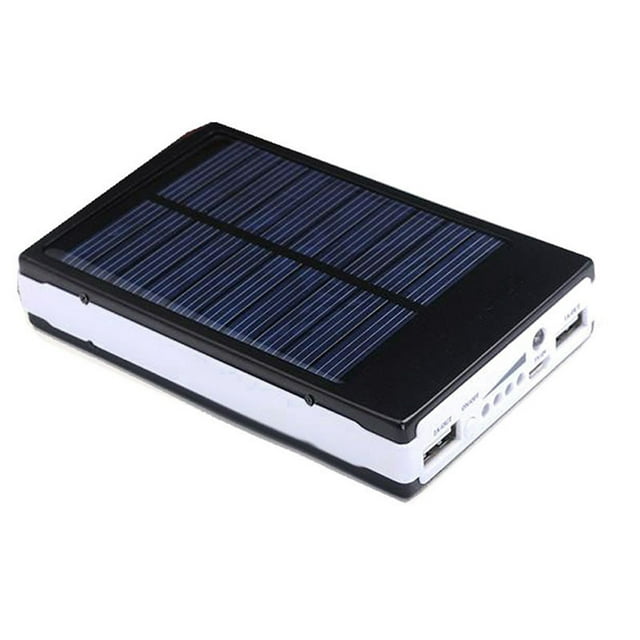 Flmtop Portable Solar LED Light Dual USB Power Bank DIY External Case without Battery