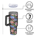 thumbnail image 4 of 40oz Pioneer Flower Floral Print Pattern Insulated Tumbler with Handle, BPA-Free Leak Proof Lid and Straws, Double Wall Vacuum, Hot 12h/Cold 34h, 4 of 6