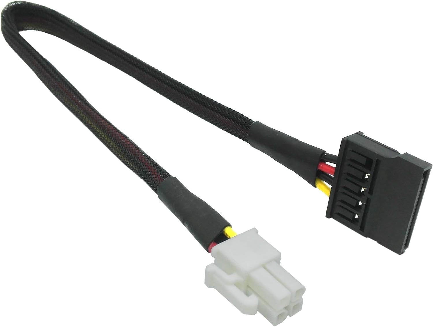 HRTGFD-(3-Pack SATA Power Cable for Lenovo Motherboard, ATX 4 Pin to SATA Hard Drive HDD Power Adapter Extension 12-inch(30cm)