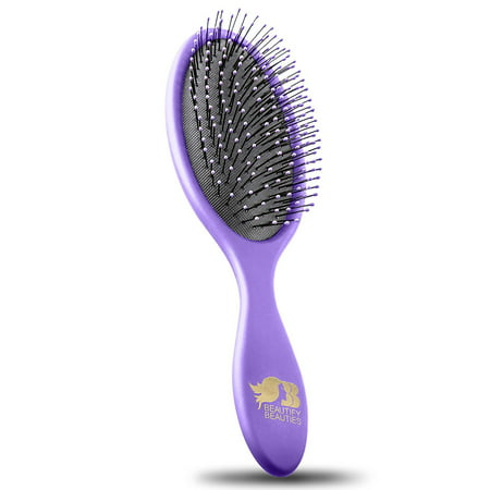 Beautify Beauties Detangling Hair Brush Classic Metallic Purple - Best Hair Brush for Women, (Best Brush For Relaxed Hair)