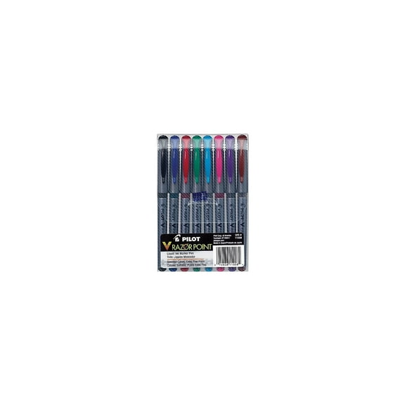 Pilot V Razor Point Liquid Ink Marker Pens Extra Fine Point Assorted 433263