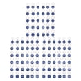 thumbnail image 1 of Miangastore 1 Set Numbered Key Chain Blue Aluminium Square For Key Management Hotels, 1 of 8