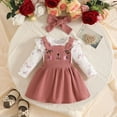 thumbnail image 2 of CAUYDY Infant Girl Clothes Cute Baby Ruffle Long Sleeved Bodsuit 3Pcs Layette Set 0 3 6 9 12 18 Months Newborn Girl Outfits Fall Winter Pink Sizes 12-18 Months, 2 of 9
