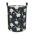thumbnail image 2 of Uemuo Lilies Flowers Pattern Circular Laundry Hamper Basket with handles,Collapsible laundry basket,Large capacity laundry hamper,Laundry Organizer-Small, 2 of 8
