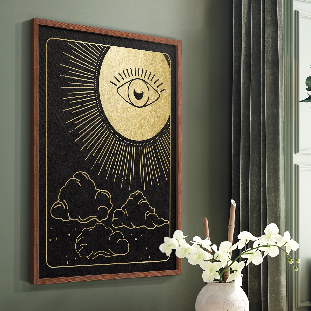 Celestial Eye in Paper Solid Wood 8 x 10 Framed Print