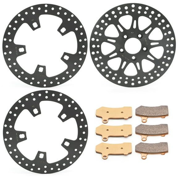 11.8" Front Rear Brake Rotors Pads for Harley Street Glide Electra Road Glide 14-21