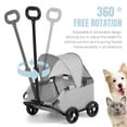 thumbnail image 2 of BUTOMKY 4‑Wheel Dog Stroller for Small Dogs and Cats,Foldable Lightweight Pet Stroller with Sunshade Mesh Canopy,Portable Pet Carrier Jogger,Ideal for Small to Medium Pets, 2 of 7
