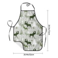 thumbnail image 6 of Zufioo green plaid Moose tree Print Tie-up Apron, Unisex Kitchen Apron - Oil-proof, Stain-proof and Waterproof, Suitable for Restaurants and Service Industries-One Size, 6 of 9