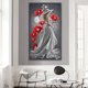 thumbnail image 3 of 5d DIY Diamante Flores Arte 40x70cm Rojo, 3 of 9