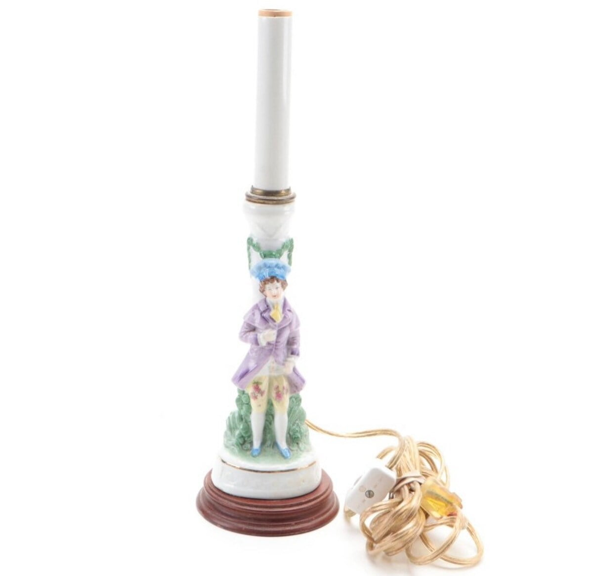 Porcelain figurine lamp