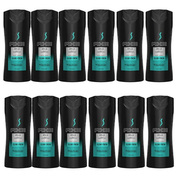 Pack of (12) AXE Body Wash for Men, Apollo, 16 Fl Oz
