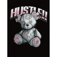 thumbnail image 2 of 1pc Women'S Casual Cotton T-Shirt with Pink Distressed Bear Print, Crew Neck, Medium Stretch Knit Fabric, animal Pattern, all-Season Comfort Fit, 2 of 6