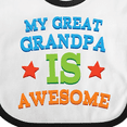 thumbnail image 4 of Inktastic My Great Grandpa is Awesome Grandkid Boys or Girls Baby Bib, 4 of 4