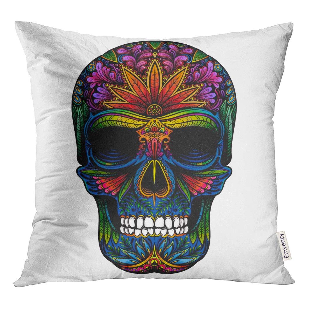 Tattoo Skeleton Horror Printed Decorative Cushion Cover Home Decor Pillow Case