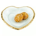 thumbnail image 2 of HomeRoots 376061 8 in. Mouth Blown Heart Edge Gold Leaf Plate, 2 of 4