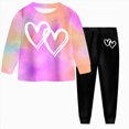 thumbnail image 2 of TOWED22 Little Boys Girls Pajamas Sets Graphic Toddler Pjs Cotton Kids Sleepwear Fall Winter 3 6 9 12 18 24 Months 2 3 4 5 6 7 8 9 Years(Purple,7-8 Y), 2 of 6