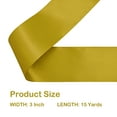 thumbnail image 4 of Double Face Satin Ribbon3 inch X 15 Yards Polyester Ribbon for Gift Wrapping Very Suitable for Weddings Party Hair Bow Invitation Decorations and More Gold, 4 of 8