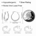 thumbnail image 4 of Alexcraft Hammered Hoop Earrings For Women Gold Chunky Teardrop Shape Thick Hoops Earrings Hypoallergenic for Sensitive Hoop Earrings Jewelry, 4 of 6