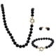 thumbnail image 2 of Set 3 Piezas Collar, Pulsera y Aretes Perla de Mallorca 8mm 45cm | Negro, 2 of 5