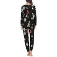 thumbnail image 3 of Suhoaziia Sleepwear for Women Nightgown Skin Friendly Pajama Tredny Lounge Wear Indoor Loungewear Matching Set,Snowflake Durable Tracksuit with Pockets Size 5XL Fall Clothing, 3 of 5