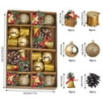 thumbnail image 3 of Darzheoy 24Pcs Christmas Balls Ornaments Christmas Decorations Christmas Ball Bell Gift Pack Drum Set Christmas Tree Pendant, 3 of 6