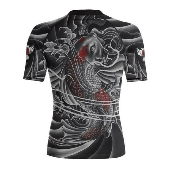 Raven Fightwear Women's Irezumi 2.0 Rash Guard Short Sleeve BJJ MMA Black